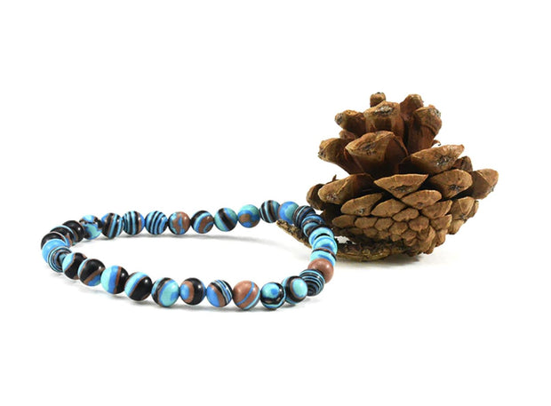 Blue Malachite Positivity Bead Bracelet