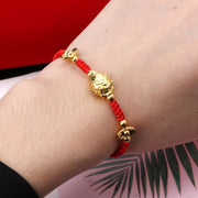 Red String Golden Pig Protection Bracelet