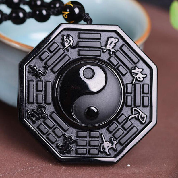 Yin Yang Obsidian Energy Necklace